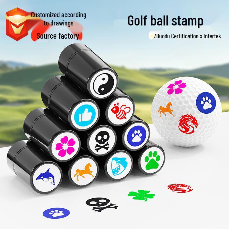 Quick-Dry Waterproof Golf Ball Marker Stamp - Various Patterns and Styles