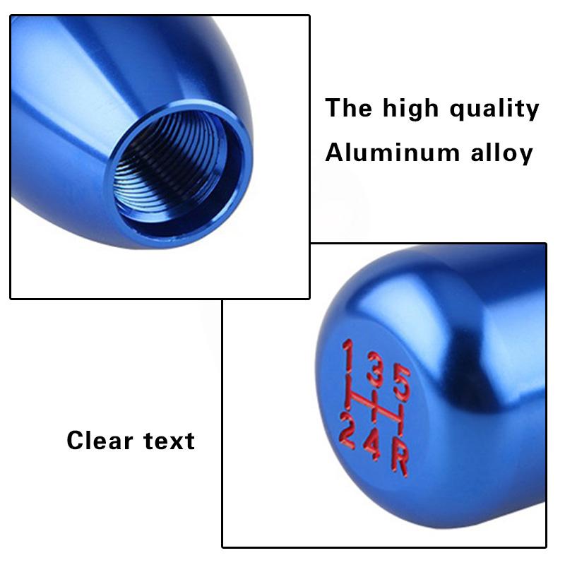 Stylish Universal 5speed Gear Shift Knob Stick Manual Transmission Universal Car Aluminum Extended Gear Shifter Gear Head Knob