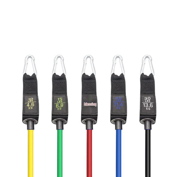 11-Piece Adjustable Resistance Band Set for Strength Training and Chest Expansion