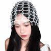 Handmade Chain Beaded Hats Punk Y2K Tassel Hollow Out Cap New Versatile Beanies  Head Cover