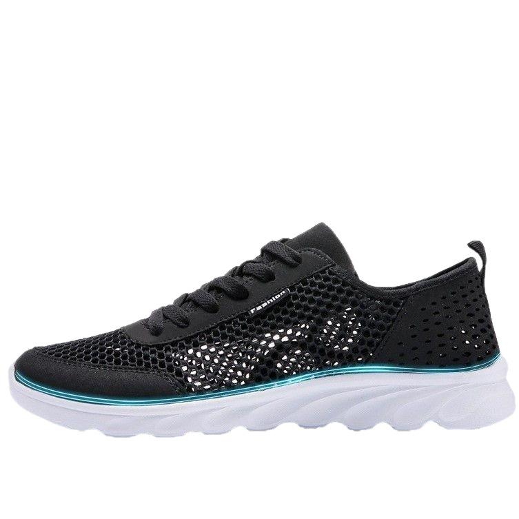 Extra large size new ultra-light hollow breathable mesh shoes casual fashion sports shoes men's shoes outdoor running shoes trendy shoes