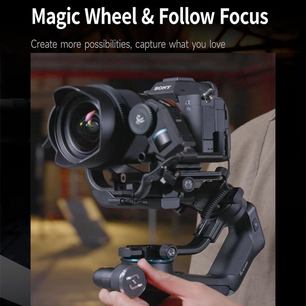 FeiyuTech Camera Stabilizer Electric Gimbal Image Load Capacity Suitable for Canon Eos Zoom Button Cable Control for TIKTOK Video Shooting [] SCORP-C