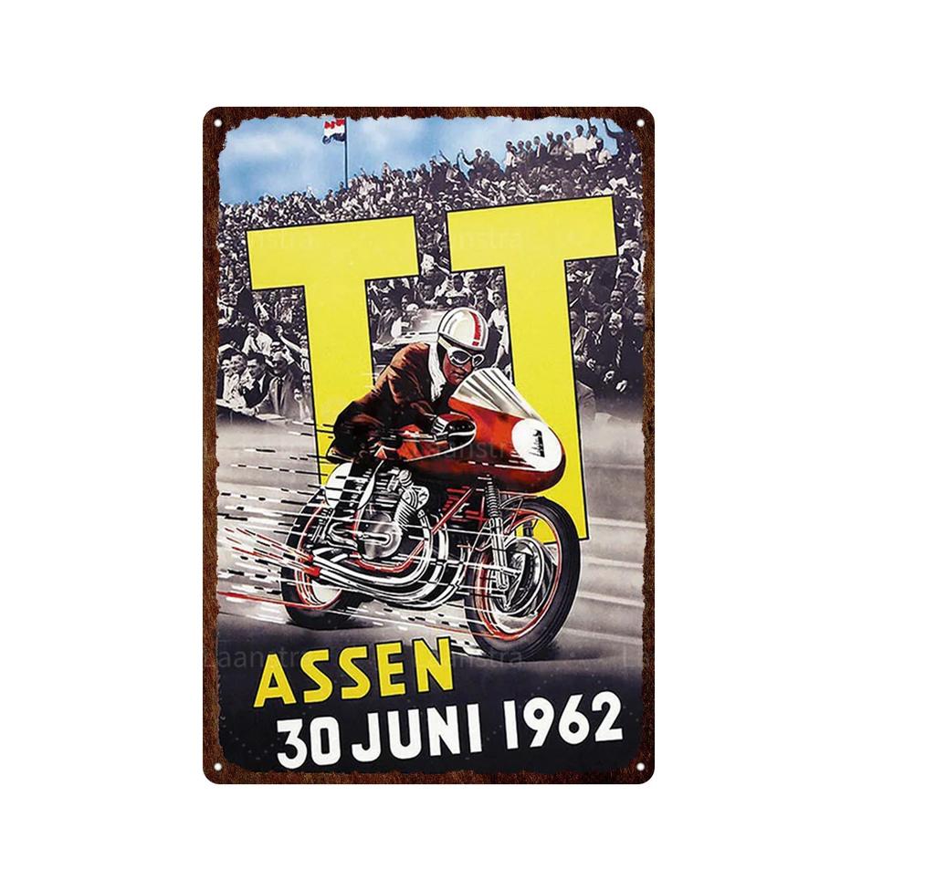 Vintage Norton Motorcycle Metal Poster Retro Plaque Wall Art Painting Plate Bar Garage Decor Vintage Tin Sign Home Decor Poster