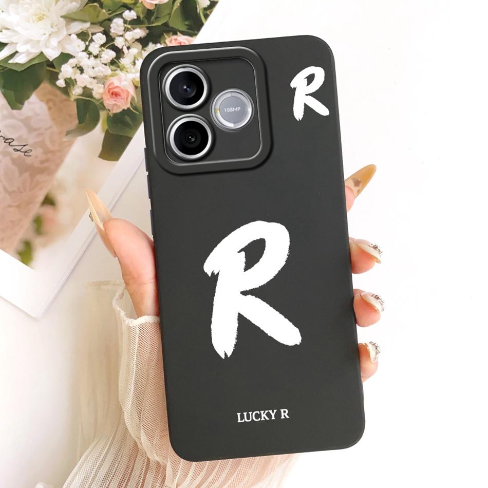 For Honor 600 Lite 5G Honor600 Lucky Initial Letter Phone Case For Honor 600 600Lite Soft Silicone Shockproof Cases Bumpers