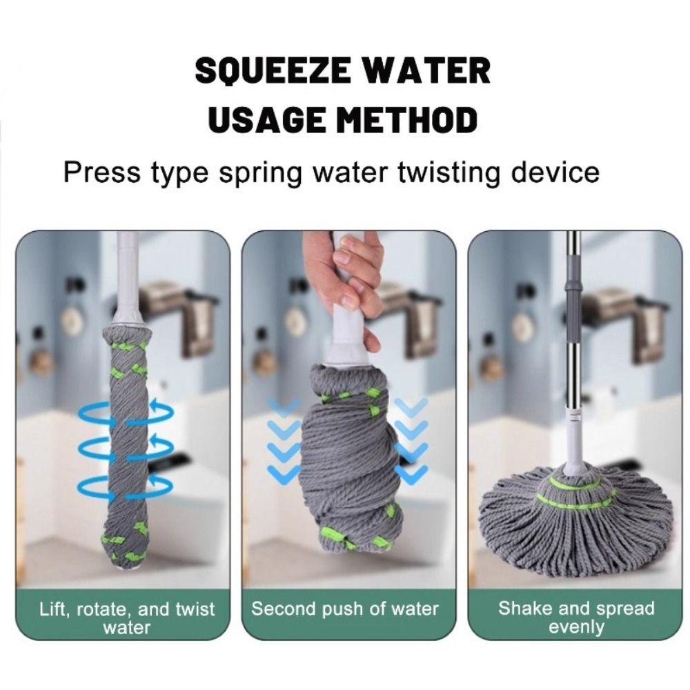 Strong Decontamination Floor Cleaning Mop Self-Cleaning Wringing Mop Portable Lazy Mop