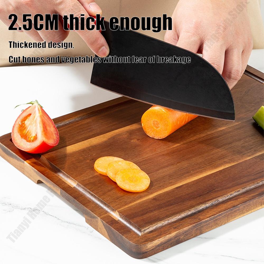 Acacia Wood Cutting Board Thickened Chopping Board Home Large Size  for Cutting Meat, Vegetables, Fruit and Cheese Kitchen tools