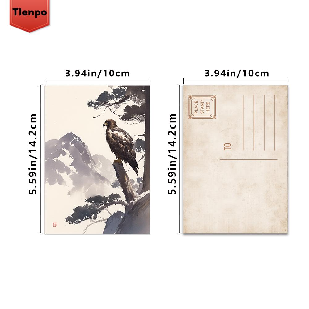 32pcs, Japanese Bird Illustration Vintage Postcards, Mailing Cards, Greeting Cards, DIY Cards, Souvenir Postcards, Decorations