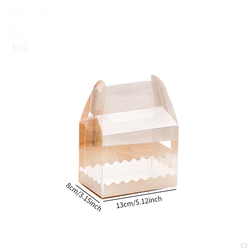 10 Pack Cake Boxes for Pastries And Cupcakes with Handle Outdoor Events