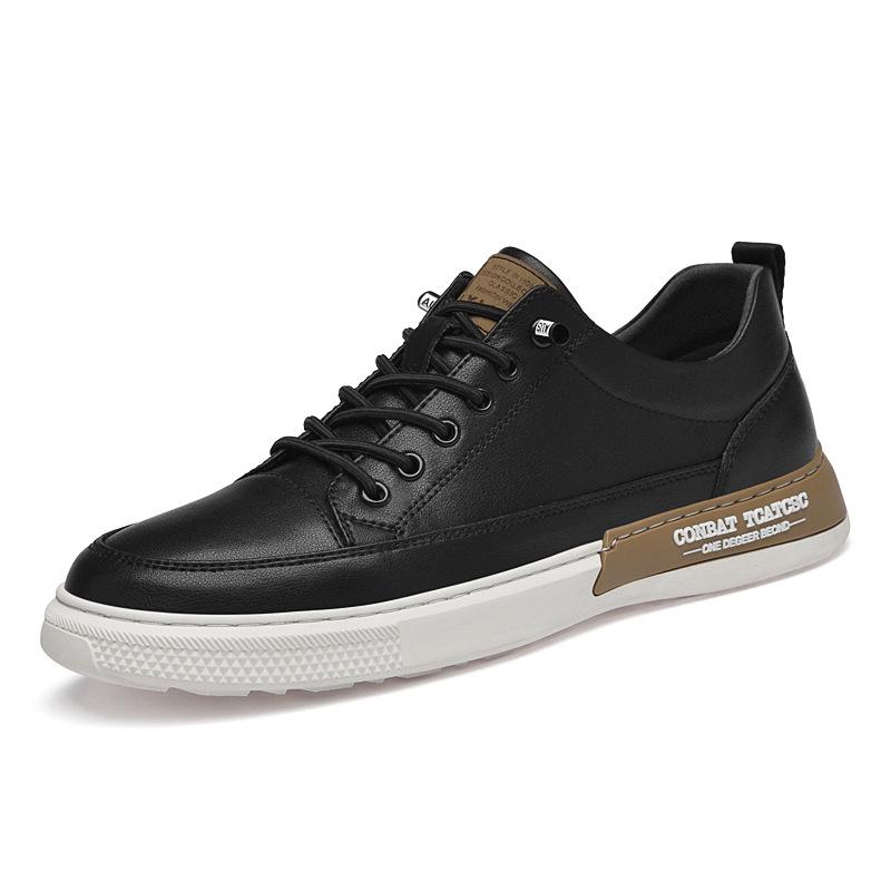 Men s 2025 Genuine Leather Slip-On Casual Shoes - Trendy  Business Style 43