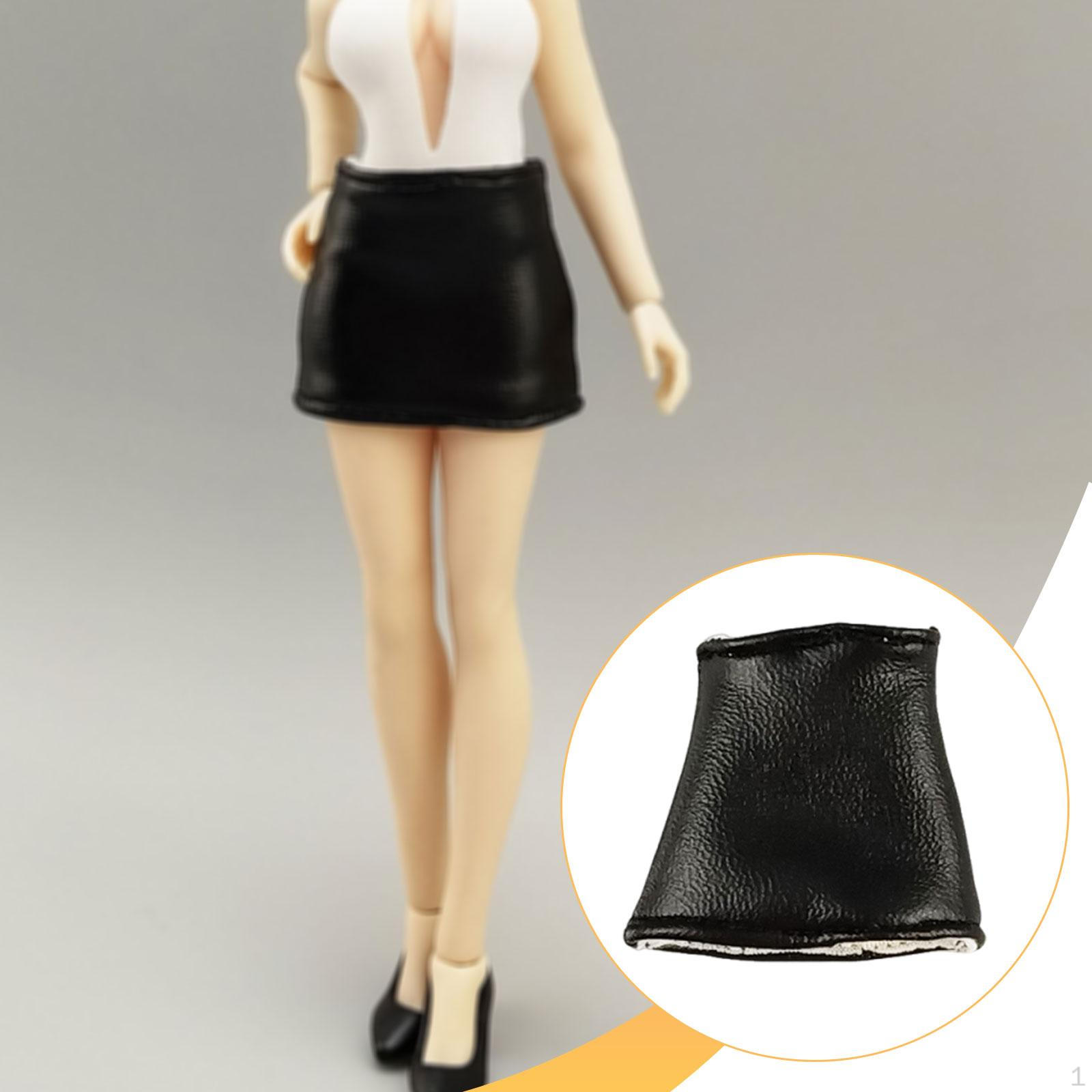 

1:12 Doll Mini Skirt, Elegant And Casual, for 1/12 Doll, Costume 6 Inch Figure Body Black