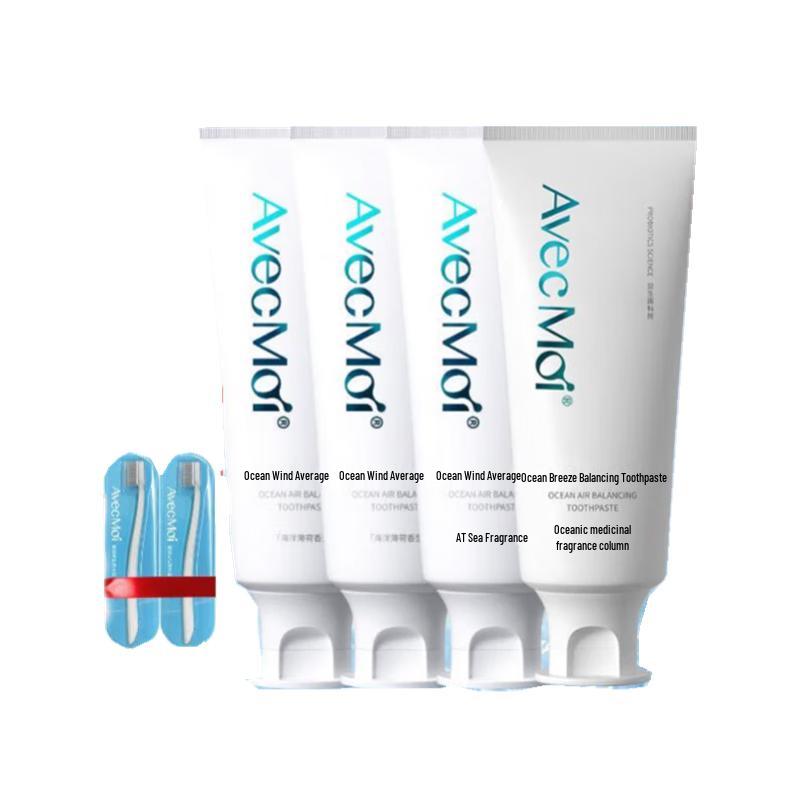 Avec Moi Ocean Wind Probiotic Toothpaste & Toothbrush Set