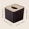 1pc/2pcs-Nordic Style Plastic Tissue Box with Wooden Cover - Paper Box for Restaurants and Rooms - Tissue Storage