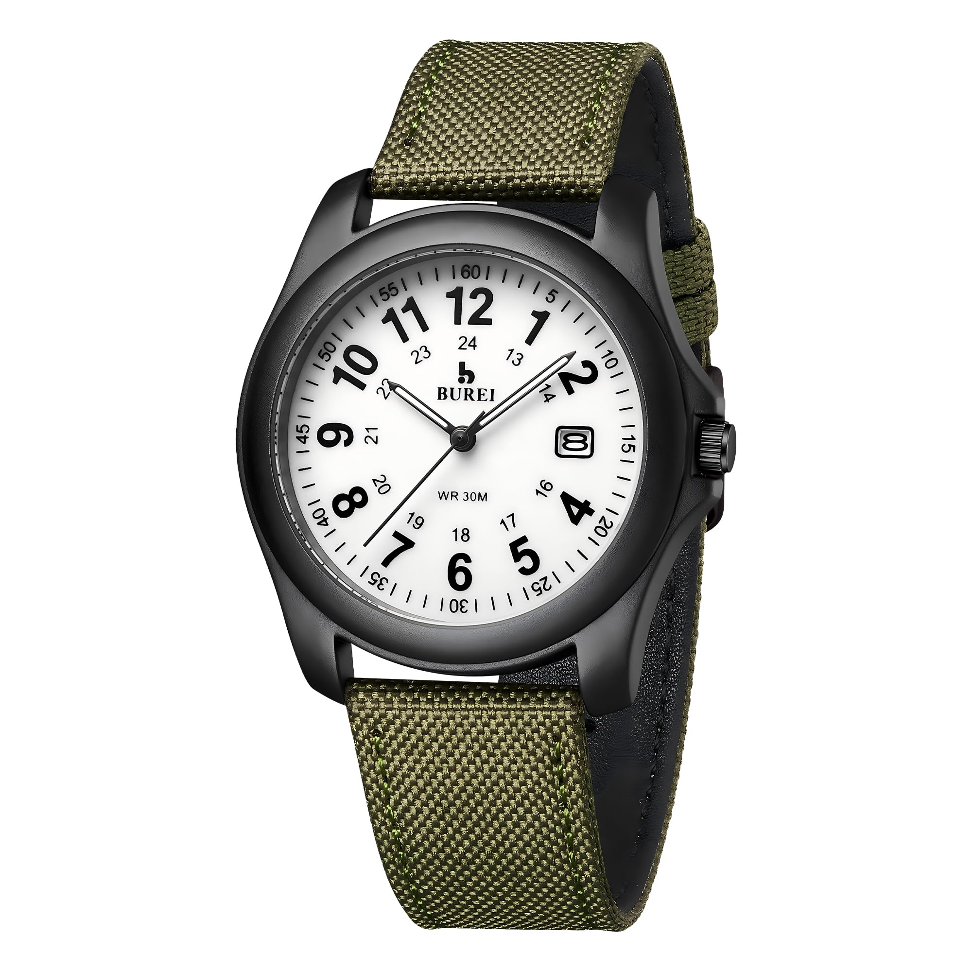 

Чоловічий кварцовий аналоговий годинник BUREI, простий дизайн, відображення дати, водонепроникний, люмінесцентний, легкий, чорний, силіконовий ремінець, унісекс, стильний, повсякденний,