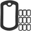10pcs Military Dog Tag Silicone Silencer Protective Cover