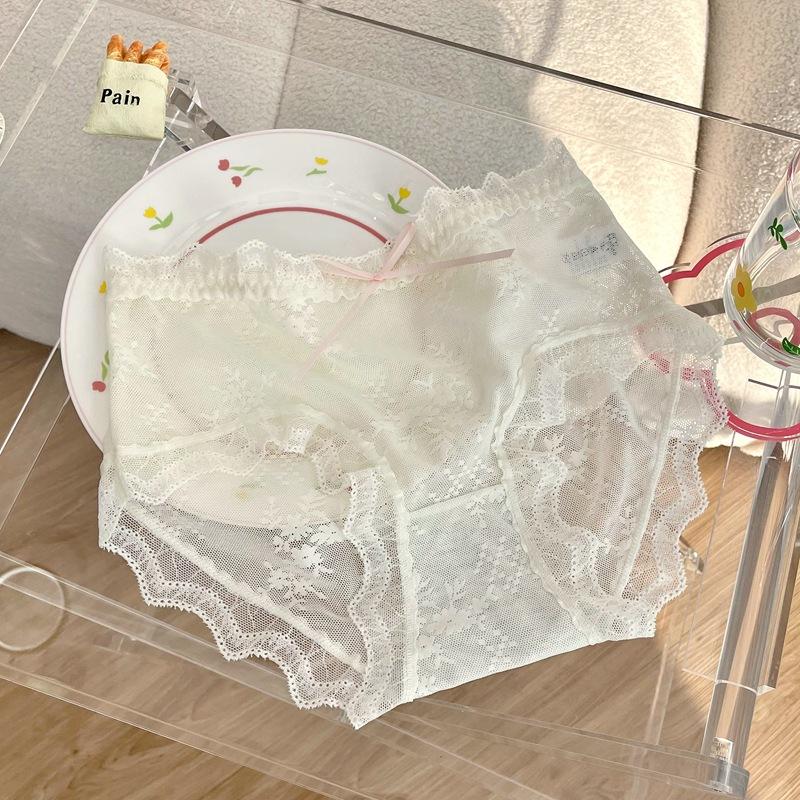 Damen-Unterwäsche, Spitzenhöschen, weich, sexy, schnell trocknende Mesh-Slips