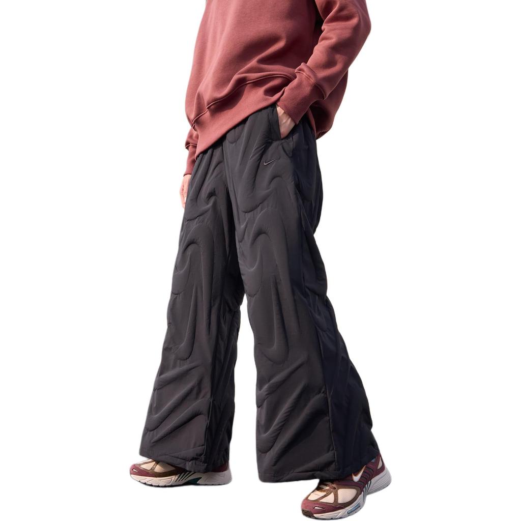Nike Sportswear Therma-FIT Collection Comfortable Loose-Fit Solid Color Knitted Sports Pants Women bottoms Black FV7790-010