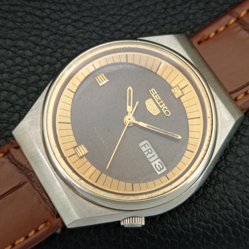 VINTAGE SEIKO 5 AUTOMATIC 6309A JAPAN MENS ORIGINAL DIAL WATCH A708466-1