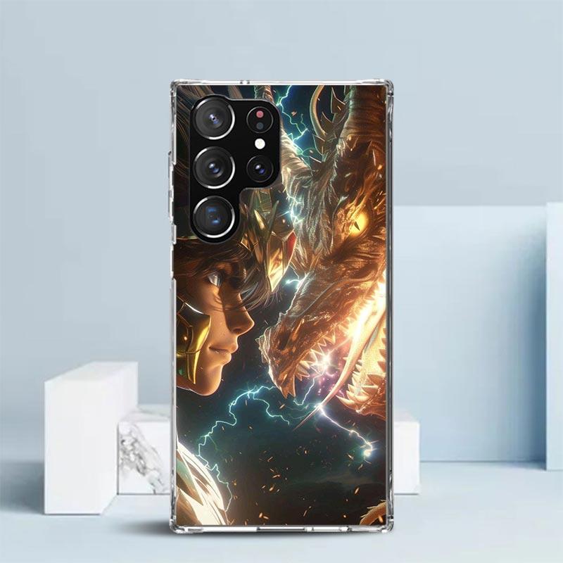 

Saint Seiya Cool Soft Cover for Samsung Galaxy S25 Edge S26 S24 S23 Ultra Phone Case S22 S21 Plus S20 FE Print Pattern Shell Gal Samsung S23 Plus