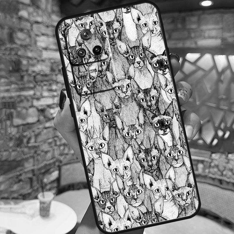 Sphynx Sphinx Cat Case For Xiaomi 15 Ultra 13 14 11T 12T 13T 14T Pro POCO X7 X3 X5 X6 Pro M6 F5 F6 Pro Cover