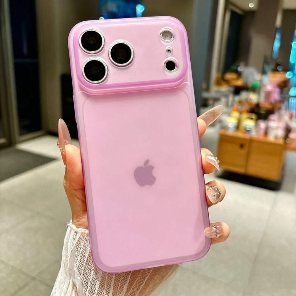Colorful Matte Translucent Case For For Iphone 17 16 15 14 13 Pro Max Plus Full Camera Protection Soft TPU Shockproof Cover Coque
