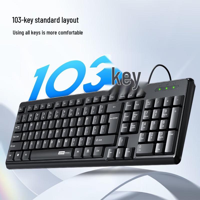 Lenovo PW11 Wired Keyboard and Mouse Combo