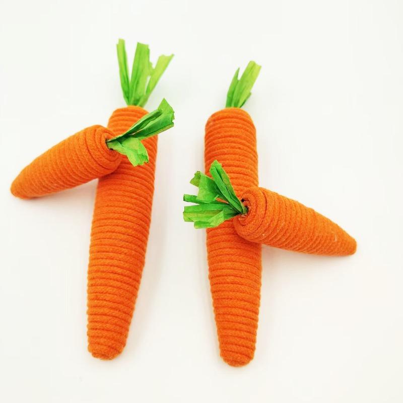 Cute Cat Toys, Carrot Bells, Cat Teaser Sticks, Self-entertaining and Boring Gadgets, Durable for Grinding Teeth and Claws