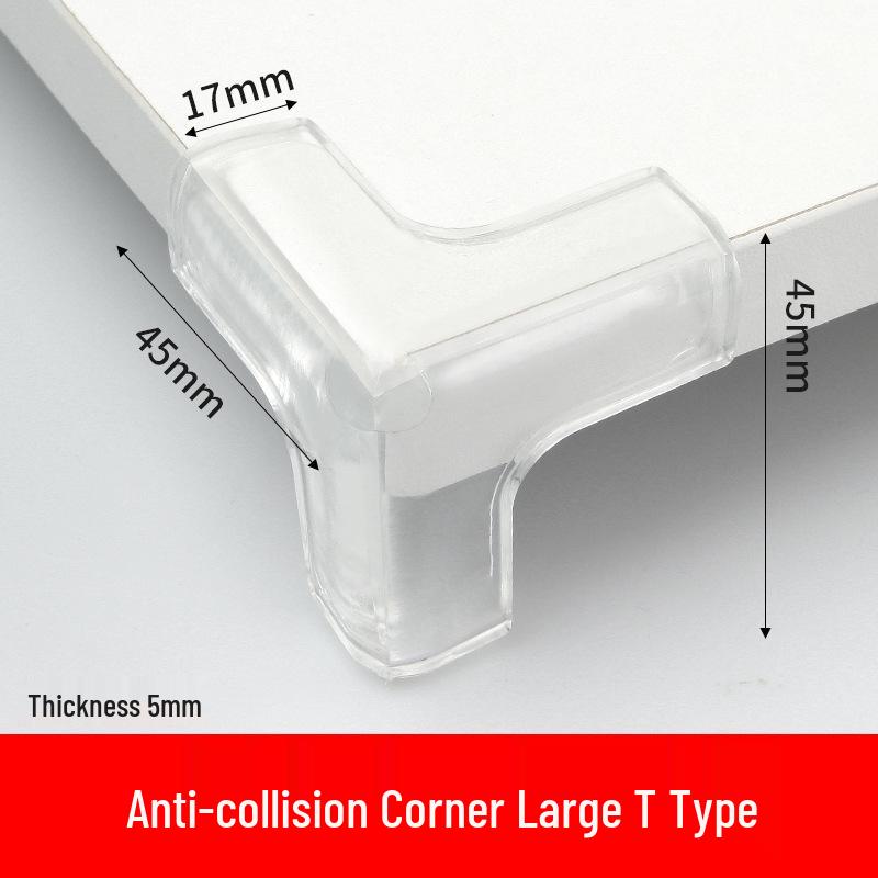 L-Shaped Transparent Baby Safety Corner Guards for Tables and Cabinets