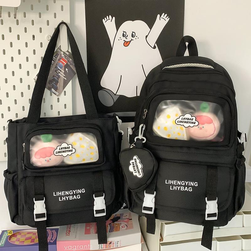 School Bag Children, Primary School Students, Girls, Junior High School Students, College Students, Large-capacity Two-piece Backpack,