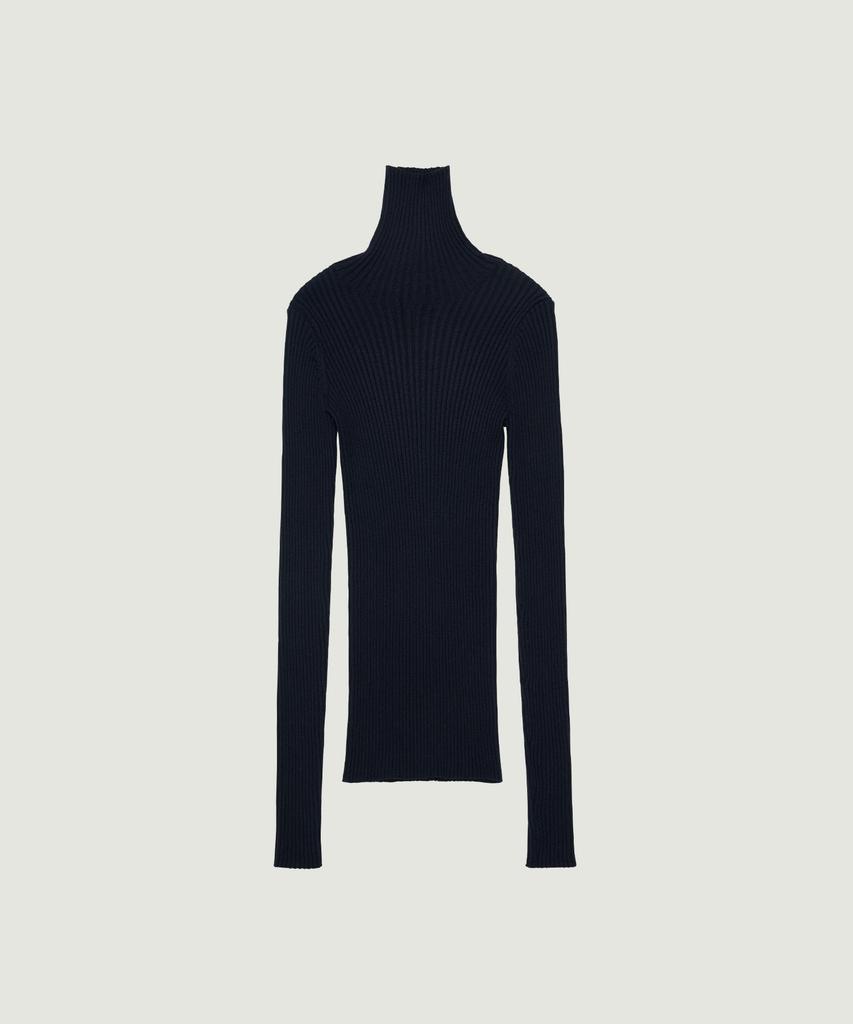 GROVE Aya High Neck Knit (Navy)