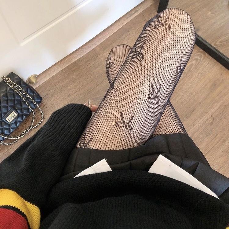 Women's Slim Sexy Bow Tattoo Fishnet Stockings - Autumn/Winter JK Leggings