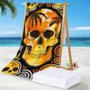 Skull Print Microfiber Beach Towel Quick Dry Absorbent Adult Bath Towel Sand Free Travel Towel Beach Essentials Gift Forvacation
