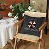 R-Resident E-Evil Cushion Cover Silky Short Plush Invisible Zipper Dustproof Sofa Pillow Case For Home Decor