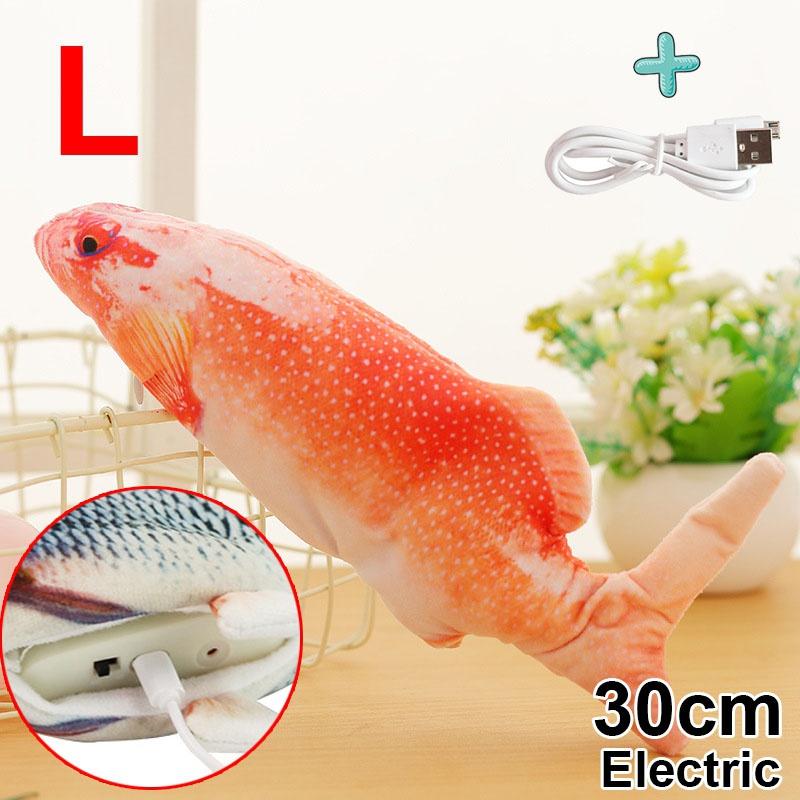 Pez flotante realista de felpa, pez eléctrico que se mueve