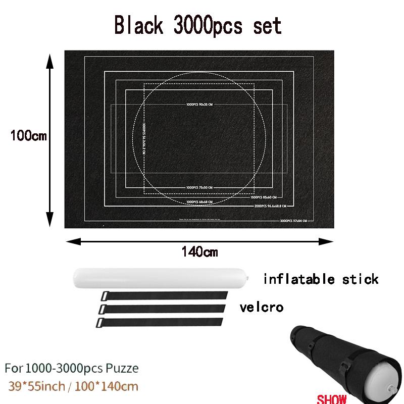 Professional Puzzle Roll Mat Blanket Felt Mat Up To 1500/2000/3000 Pieces Accessories Puzzle Portable Travel Storage Bag