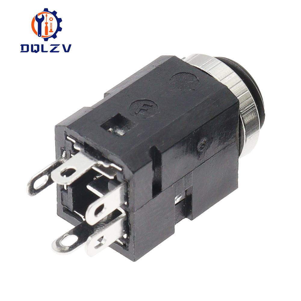 2/3/5Pcs 3.5mm 3/4/5 Pin Vertical Socket Female Socket Jack with Screw 3.5 Audio Headphone Connector PJ-341 Earphone Hole