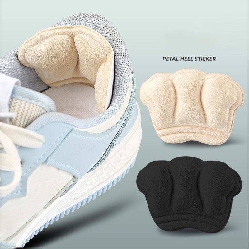 4Pairs Anti Blisters High Heel Protectors Adhesive Shoe Inserts Pad Sponge Cushioned Heel Grip For Leather Shoe Sneakers