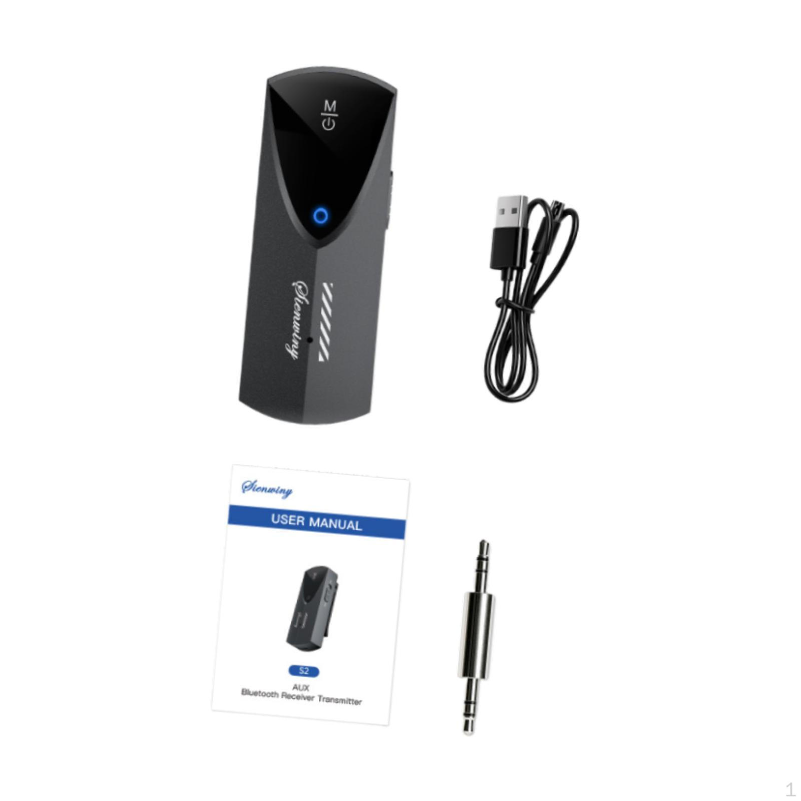 

3.5mm AUX Adapter Receiver, Cordless 2 in 1 Portable 5.3 Transmitter Audio Receiver for Computer