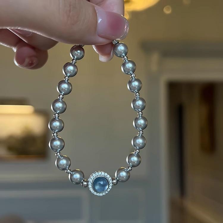 Women's Pearl Single Diamond Light Luxury Niche Temperament Bracelet