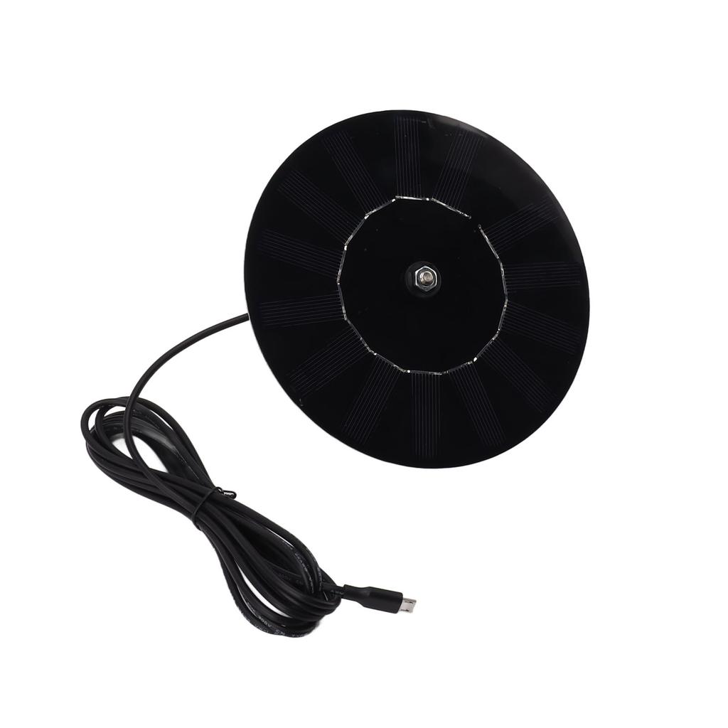 Solar Panel 10W 5V Efficient Conversion Waterproof Round Shape for Outdoor Security Camera LED Light