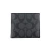 New Canvas With PVC Wallet Mini Men's Black Gray Color 66551-QBMI5