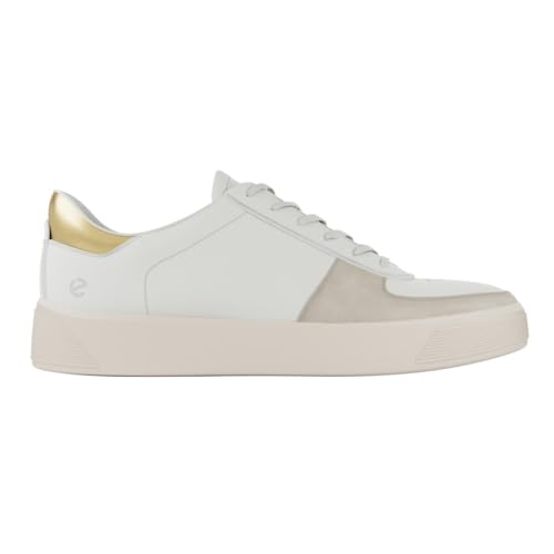 ECCO Genuine Leather Low-Cut Street Sneakers, Tray