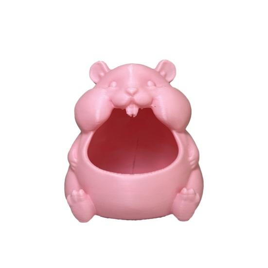 

Hamster Bowl Ornament Cute Hamster Shape Large Capacity Storage Box Home Furnishings for Candy Snacks Jewelry розовый