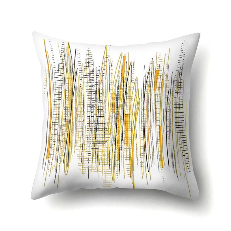 Polyester Kissenbezug Bedruckte Dekoration Sonnenblume Frühling und Herbst Heim Kissenbezug Auto Kissenbezug Nachttisch Kissenbezug