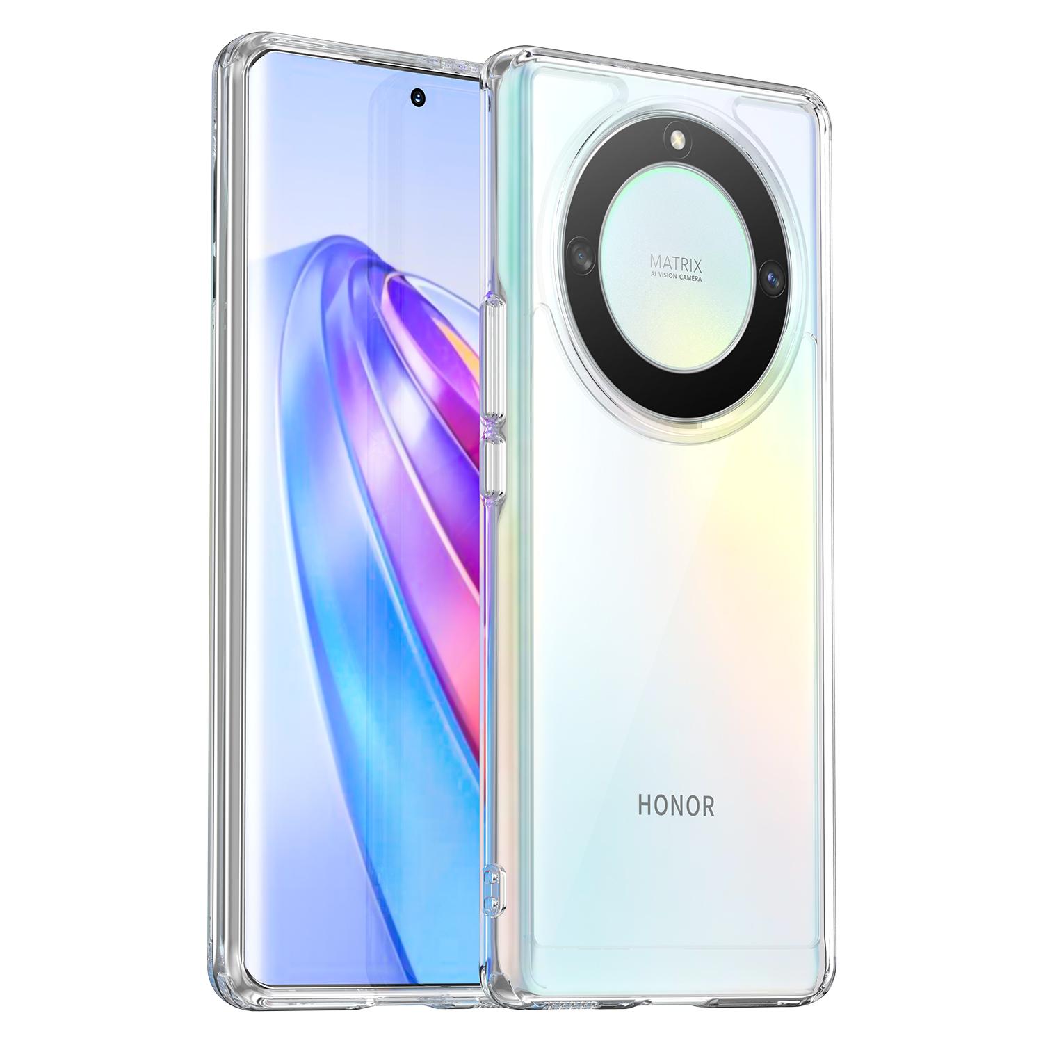 

For Honor Magic5 Lite 5G/X40 5G/X9a 5G Clear Phone Case TPU+Acrylic Shockproof Protective Cover Transparent