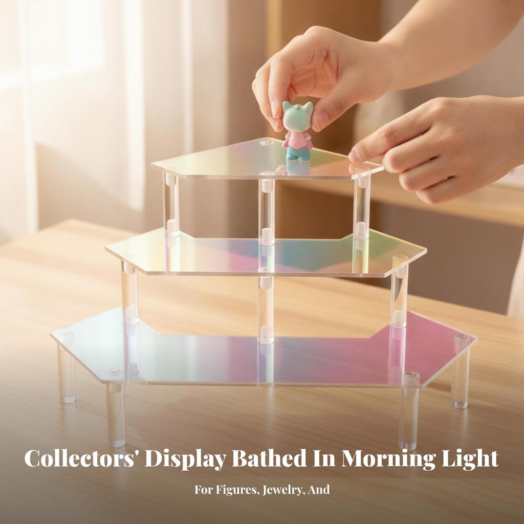 Three-Tier Acrylic Display Storage System Saving Countertop Organizer