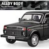 1/32 Lada Jeep Oldtimer Modell Auto Legierung Auto Diecast Modell Sound und Licht Rückzieher Spielzeug Sammlung Kinder Geburtstag Spielzeug Geschenk