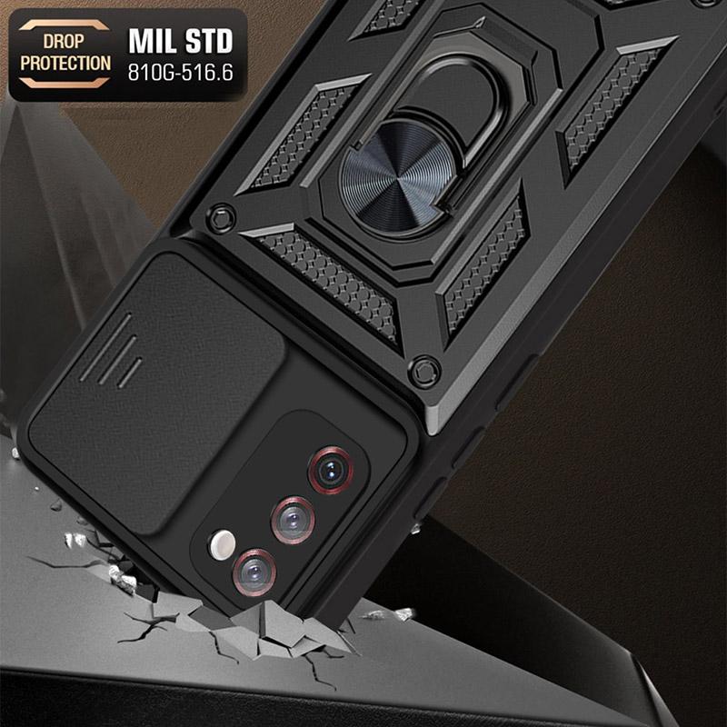 For Samsung Galaxy S20 Ultra FE Plus Shockproof Armor Case with Car Magnetic Ring Holder - Phone Cover Protection