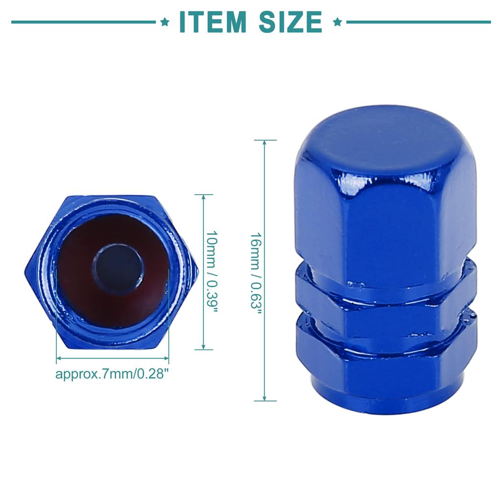 ACROPIX Tire Stem Valve Caps Universal Navy Blue 4pcs