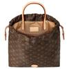 Louis Vuitton Keeper Arc-Shaped Drawstring Loop Logo Leather Trim Monogram Fabric Tote Bag Women tote bag Brown M2A051