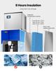 20 Lbs/Min Ice Dispenser 180 Lbs Storage Capacity Ice Bin for Ice Maker